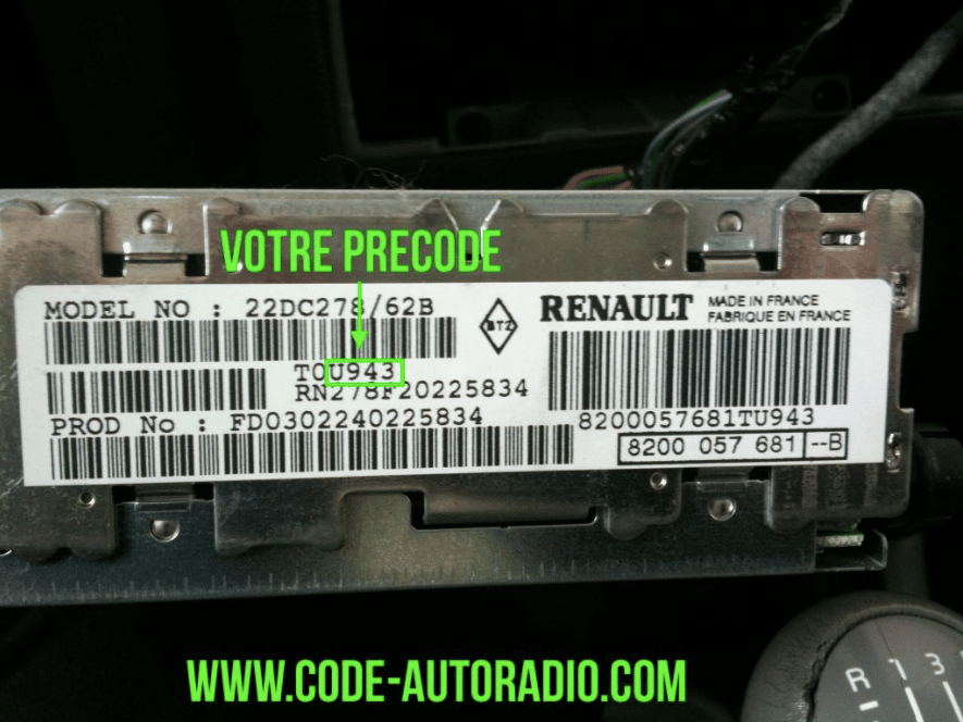 Code autoradio Renault - Code poste / Code pin –