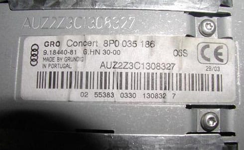 Code autoradio Grundig