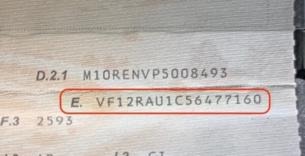 Renault vin check