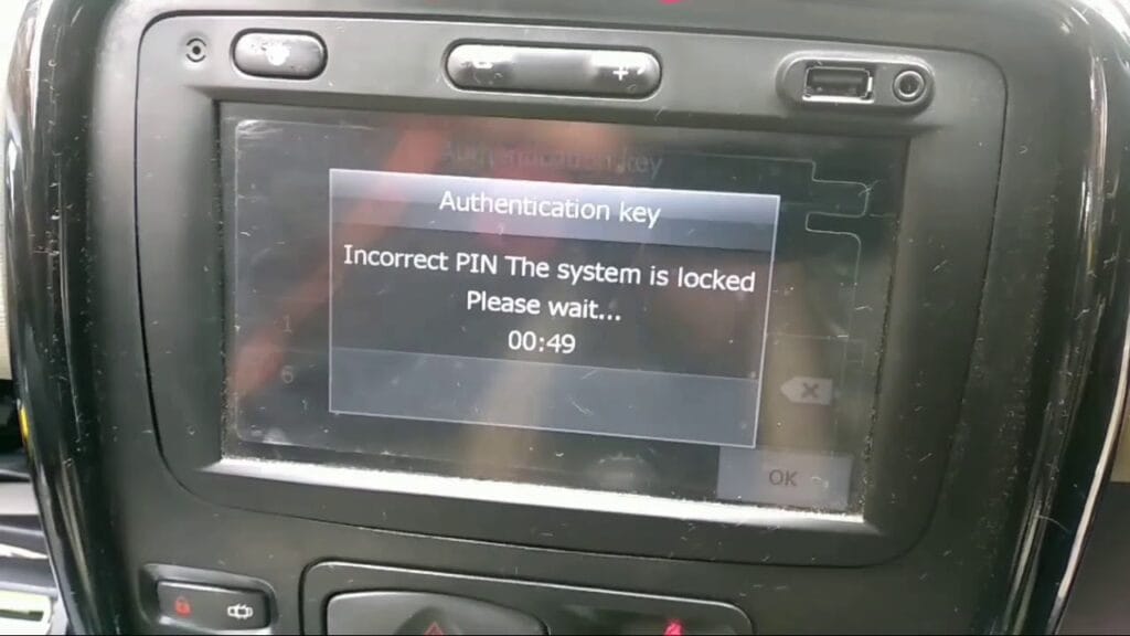 Authentication Key Incorrect PIN The system is locked Please wait