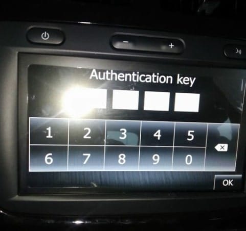 Authentication Key Renault Medianav