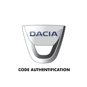 Code authentification Dacia