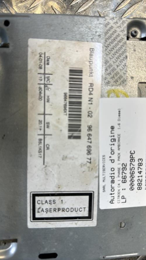 448315-Autoradio-dorigine-CITROEN-C4-1-PHASE-1-Diesel-image-2 448315 Autoradio dorigine CITROEN C4 1 PHASE 1 Diesel image 2 1 Autoradio CITROEN C4 1 PHASE 1 d'origine - 2008 - Occasion Code Autoradio