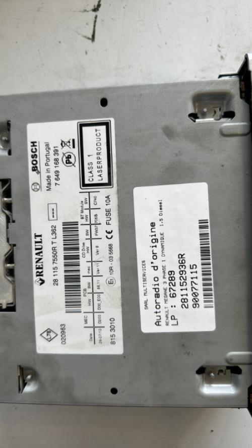 463243-Autoradio-dorigine-RENAULT-MEGANE-3-PHASE-1-Diesel-image-3 463243 Autoradio dorigine RENAULT MEGANE 3 PHASE 1 Diesel image 3 1 Autoradio RENAULT MEGANE 3 PHASE 1 d'origine - 2010 - Occasion Code Autoradio