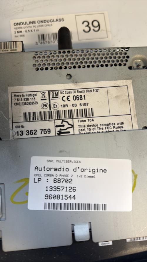 508167-Autoradio-dorigine-OPEL-CORSA-D-PHASE-2-Diesel-image-3 508167 Autoradio dorigine OPEL CORSA D PHASE 2 Diesel image 3 1 Autoradio OPEL CORSA D PHASE 2 d'origine - 2011 - Occasion Code Autoradio