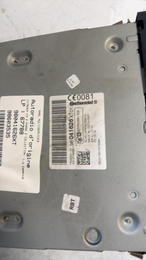 524253-Autoradio-dorigine-CITROEN-C3-2-PHASE-2-Essence-image-2 524253 Autoradio dorigine CITROEN C3 2 PHASE 2 Essence image 2 1 Autoradio CITROEN C3 2 PHASE 2 d'origine - 2014 - Occasion Code Autoradio