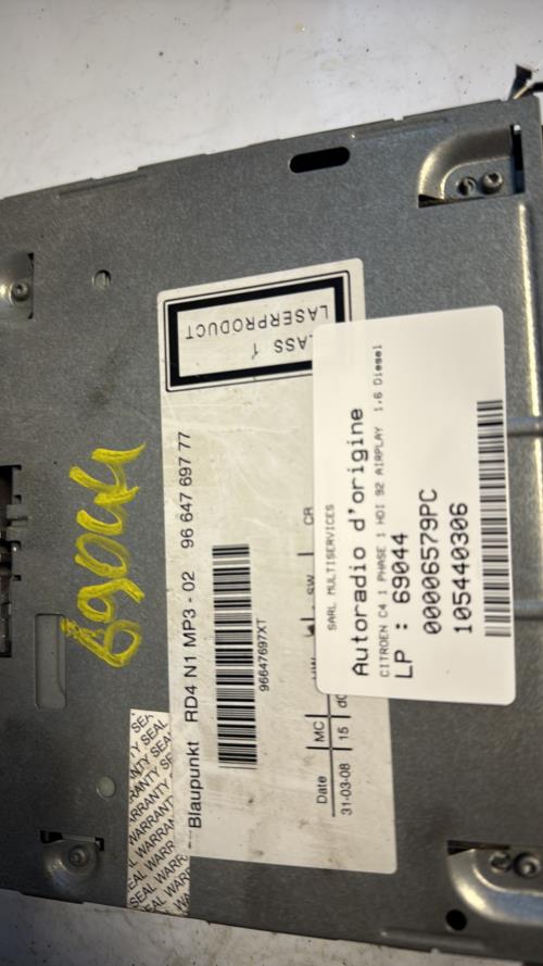 568224-Autoradio-dorigine-CITROEN-C4-1-PHASE-1-Diesel-image-2-1 568224 Autoradio dorigine CITROEN C4 1 PHASE 1 Diesel image 2 1 1 Autoradio CITROEN C4 1 PHASE 1 d'origine - 2008 - Occasion Code Autoradio